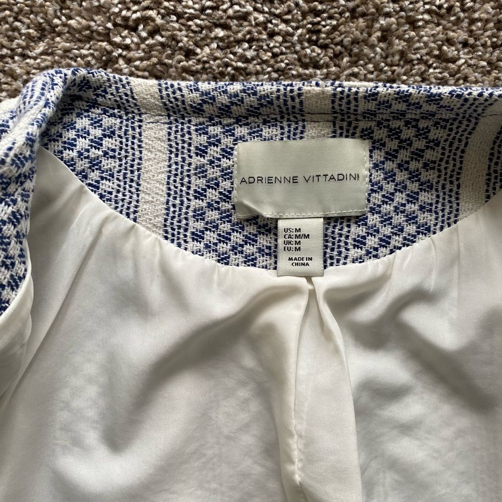 💼Like New Adrienne Vittadini Tweed Blazer, Long Sleeve, Full Zip - Picture 9 of 10
